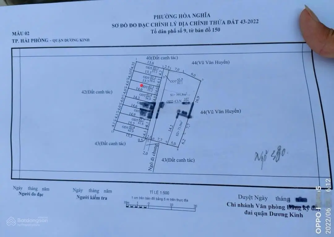 Rẻ nhất thị trường đất Dương Kinh duy nhất 1 lô chỉ 4xx tr tuyến 2 đường 402 thuộc Hoà Nghĩa