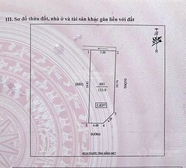 Bán đất lô góc hướng Nam lối 3 đường 72m đường Võ Trọng Cánh rất đẹp trước mặt là công viên thoáng