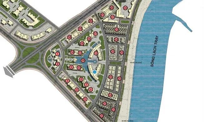 Chuyển nhượng liền kề dự án Waterfront Hải Phòng, giá chỉ 8,1 tỉ giai đoạn 2 diện tích 96m2