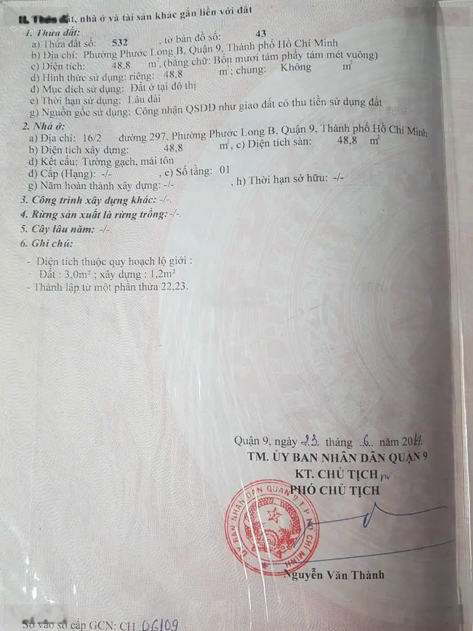 Chính chủ bán nhà 1 trệt 1 lửng hẻm 16 đường 297 ngay nút giao Tây Hòa - Đỗ Xuân Hợp giá chỉ 4,7 tỷ