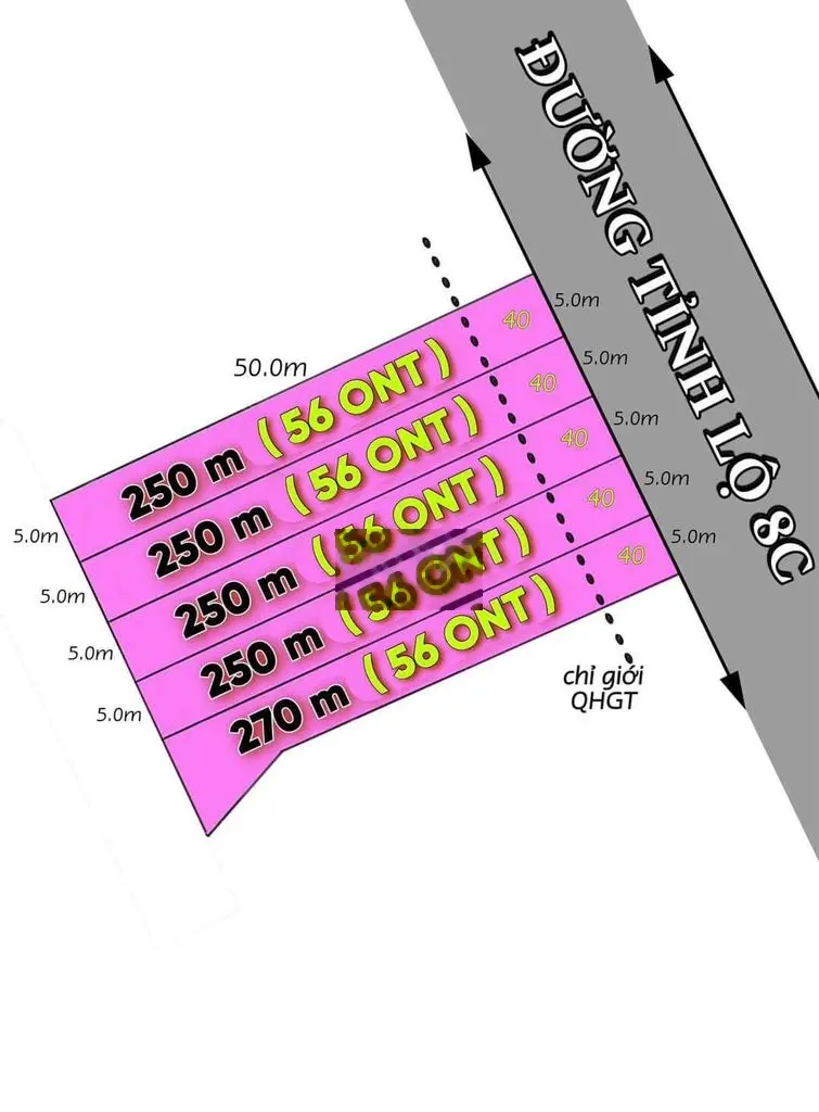 5 lô Thổ Cư Mặt Tiền Tỉnh Lộ 8 QH rộng 30m Khánh Hiệp.Chỉ 349 Triệu/lô