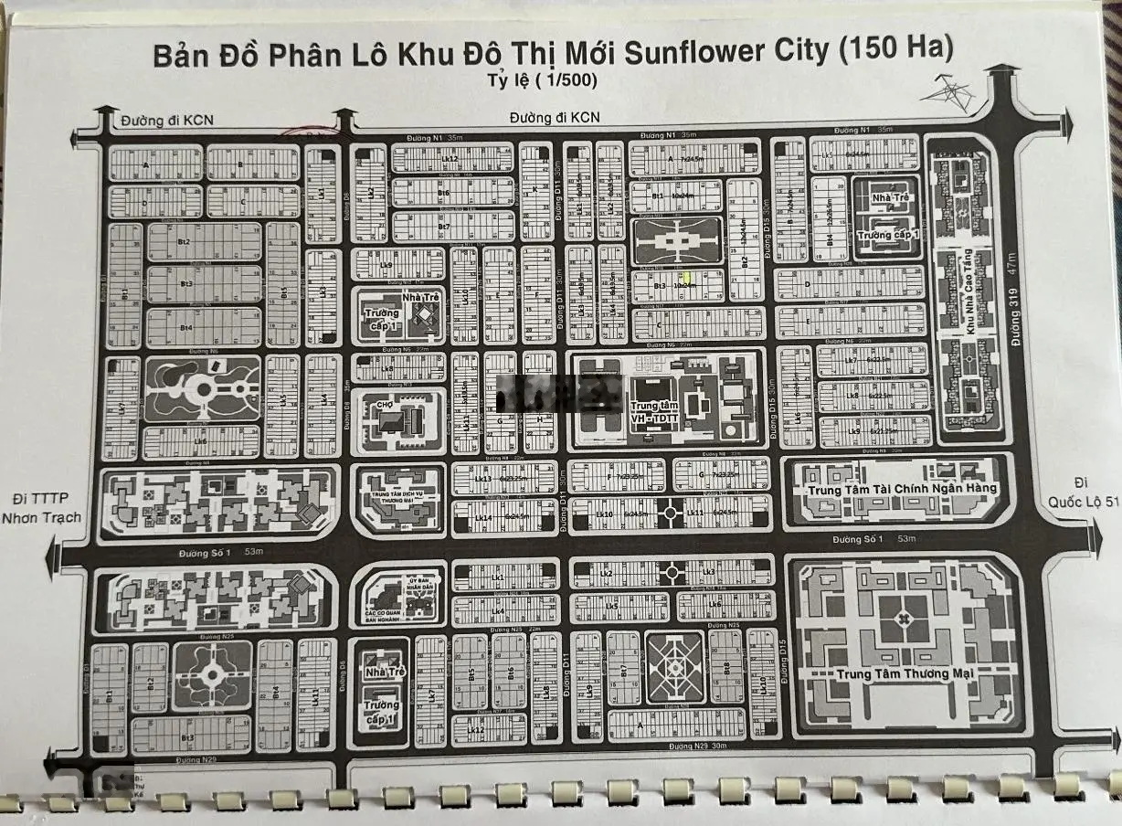 Cần tiền bán gấp nền biệt thự 10x24 giá 1.5 tỷ bao hết tại Sunflower City Nhơn Trạch