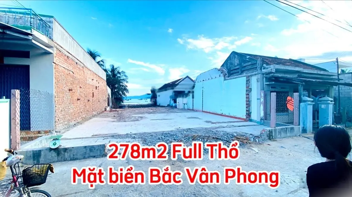 278m2 full thổ cư mặt biển PK8 - Bắc Vân Phong 2 mặt đường 20m/36m