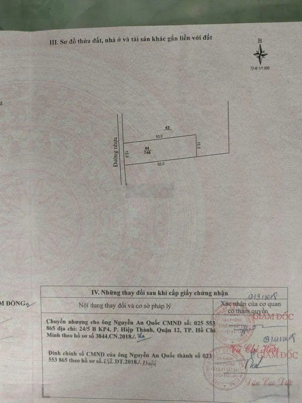 Cần bán đất mặt tiền gần nhà thờ, gần trường học tổng diện tích 750 m2