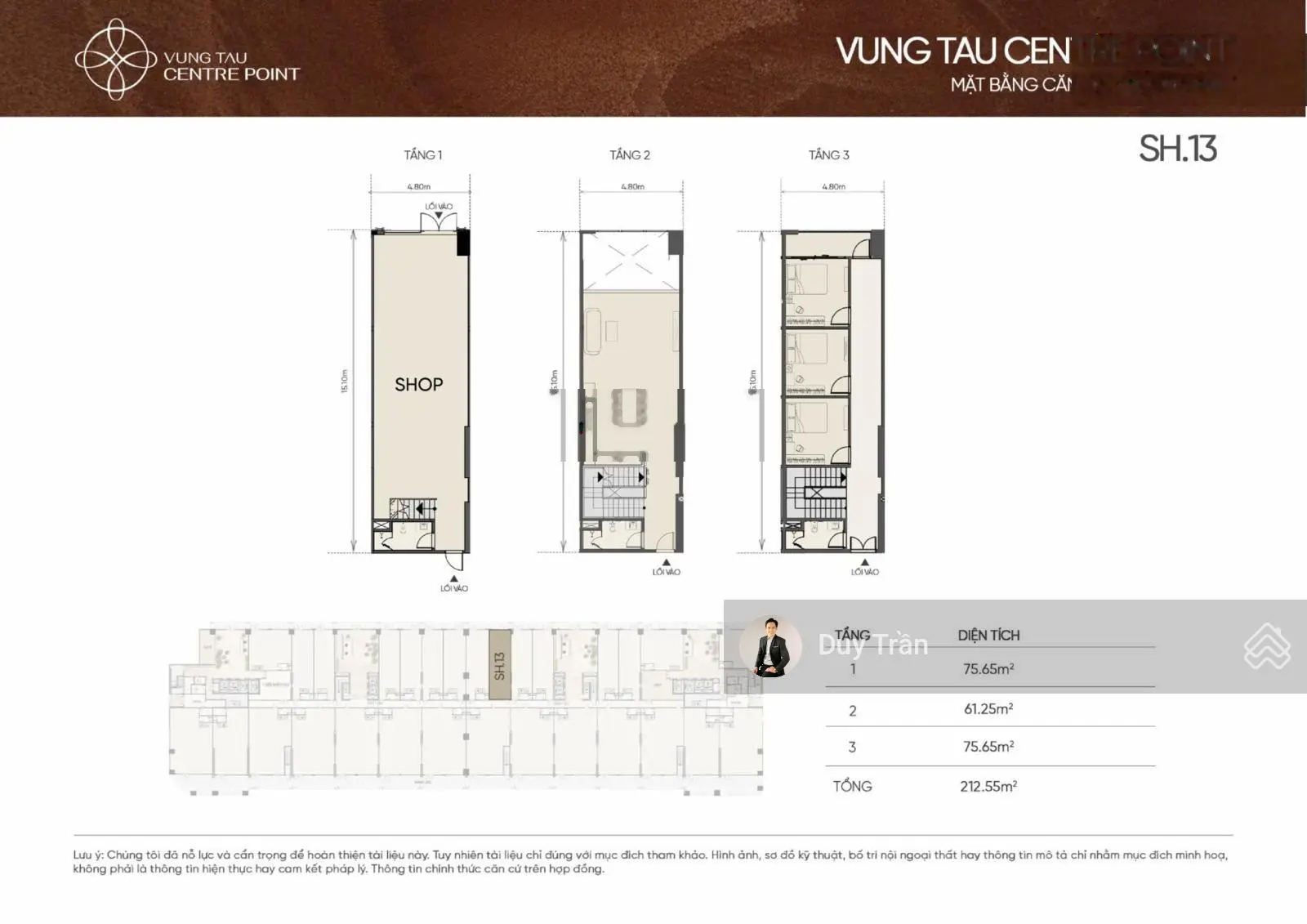 Bán shophouse tại Vũng Tàu Centre Point, giá ưu đãi chỉ với 50 triệu / m2, diện tích 404 m2, 3 tầng