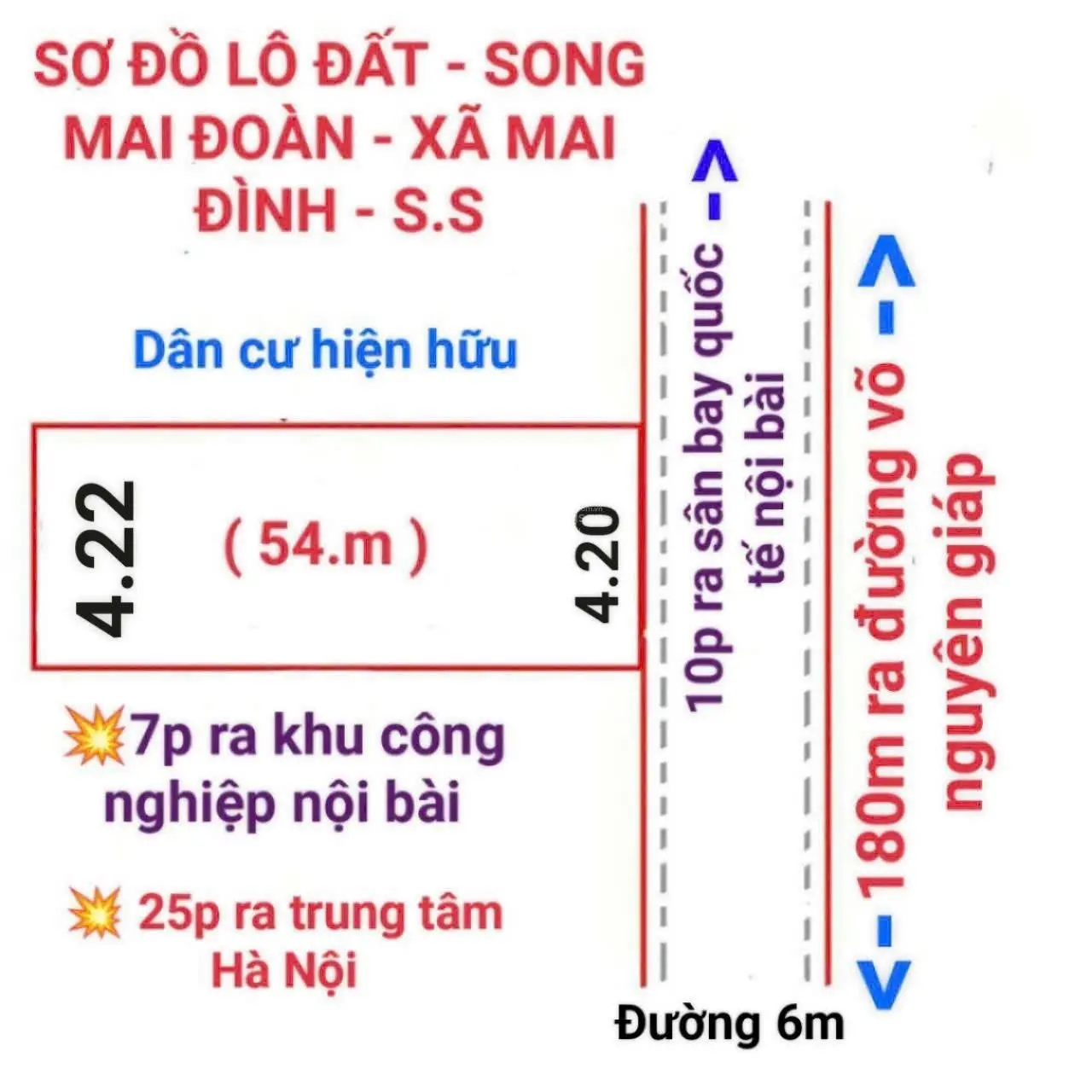 CC.Siêu mới tinh f0 duy nhất 1 lô cho anh chị em đầu tư ĐC: Thôn Song Mai- Mai Đình- Sóc Sơ