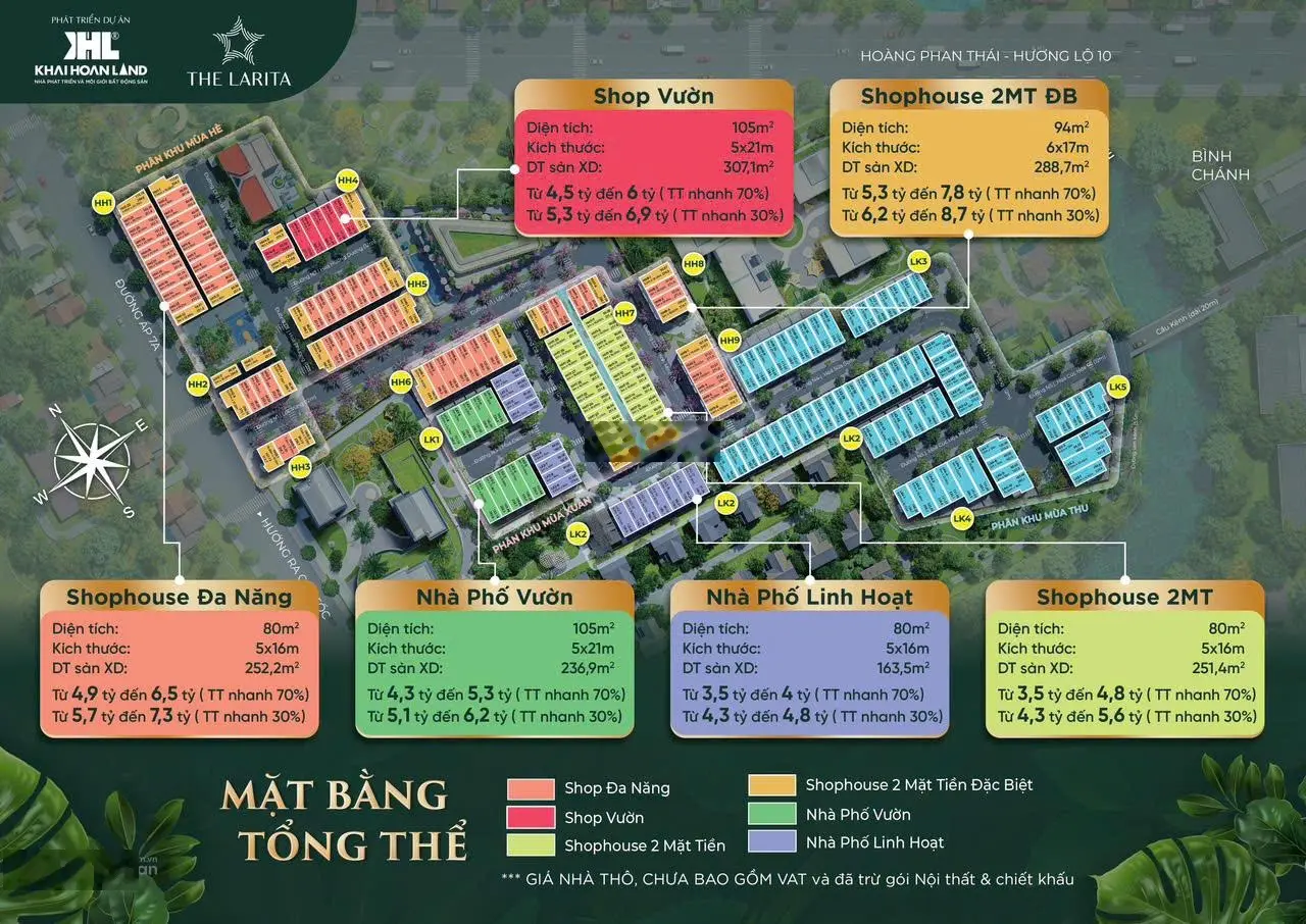 Nhà phố Larita Bến Lức Long An - chiết khấu đến 1,3 tỷ trong tháng này. Tặng 2 chỉ vàng