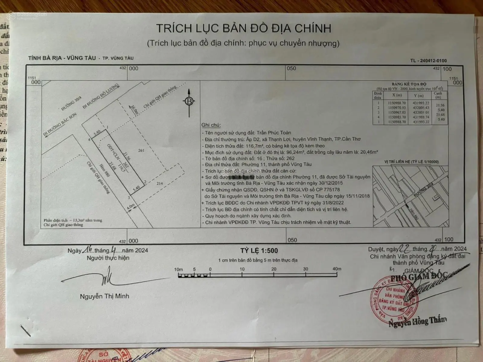 Chính chủ gửi bán nhà 2 mặt tiền 30/4 kinh doanh sầm uất, TP. Vũng Tàu