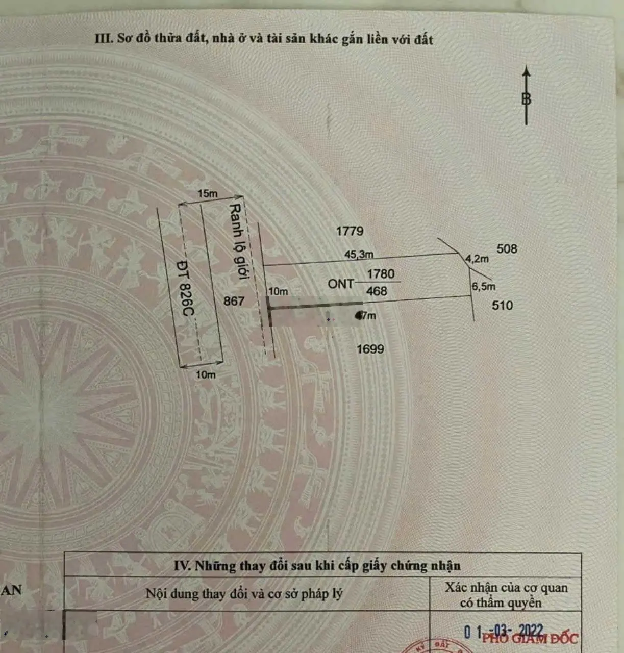 10x47m. Đất thổ cư. Mặt tiền đường tỉnh 826C Cần Giuộc Long An. Bán chỉ 18tr/m2