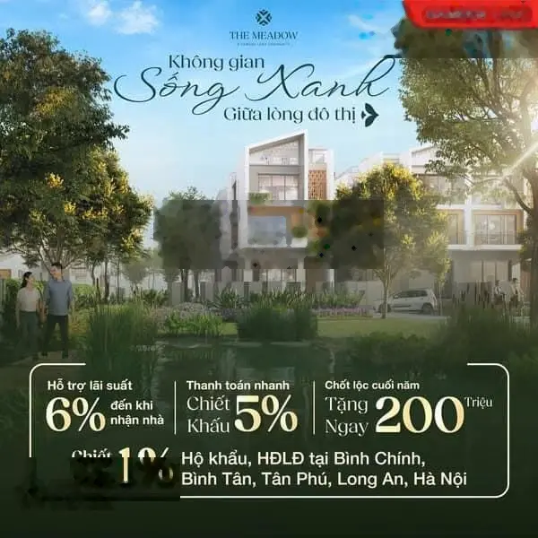 10 suất nội bộ cdt gamuda land cam kết lấy căn đẹp- dự án the meadow bình chánh