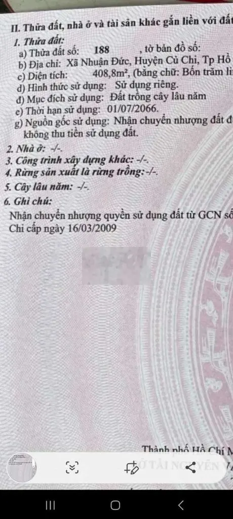 408m đất trong cay shr giá siêu ngộp 330tr