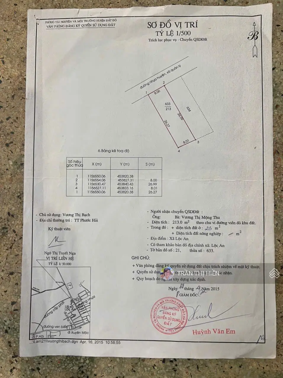 LỘC AN NGAY CHỢ KHU TRUNG TÂM, CÁCH BÃI TẮM CHỈ 1KM, 8X25M 208M2 FULL THỔ CƯ