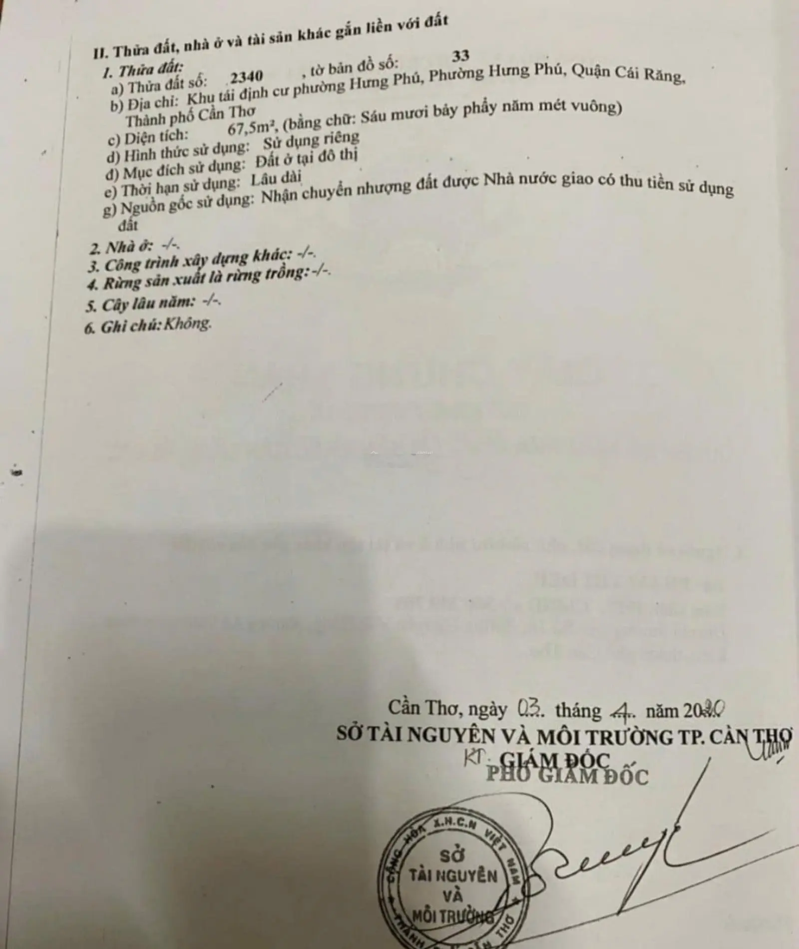 Bán nhanh nền đẹp giá tốt Đường B4, KDC Hưng Phú, Cái Răng, Cần Thơ tặng nhà kho trên đất