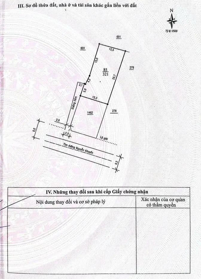 Cần bán gấp 544m2 có sẵn 232m2 thổ cư, 2 mặt tiền đường Nguyễn Khuyến trung tâm Bảo Lộc SHR