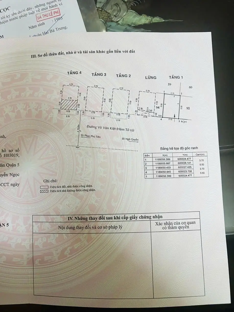 Chính chủ bán gấp nhà Mặt tiền  Võ Văn Kiệt phường 10 Quận 5 .SHR