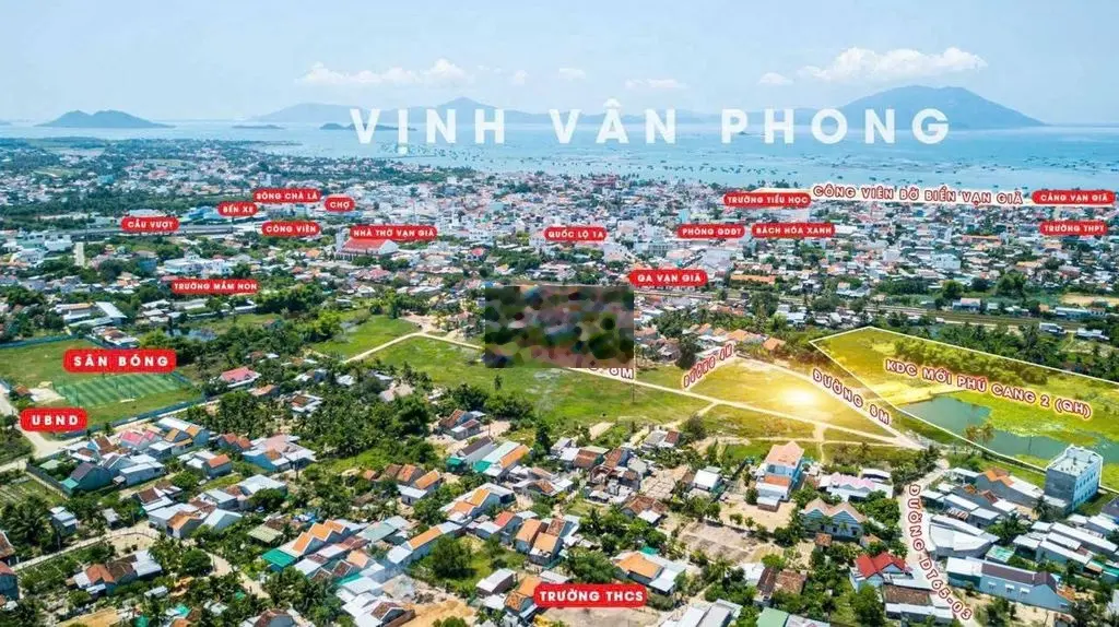 Đất sổ đỏ 144,9m2 Thôn Phú Cang 2 Nam, Xã Vạn Phú, Vạn Ninh, Khánh Hoà