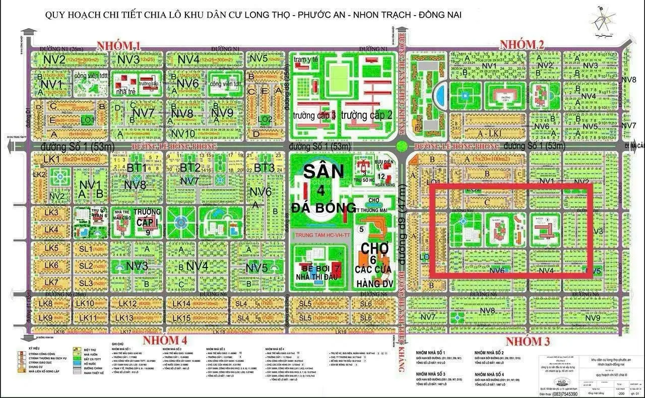 Bán nền 100m2 đối diện công viên lớn dự án HUD tại Nhơn Trạch - Đồng Nai, pháp lý chuẩn (sổ hồng)