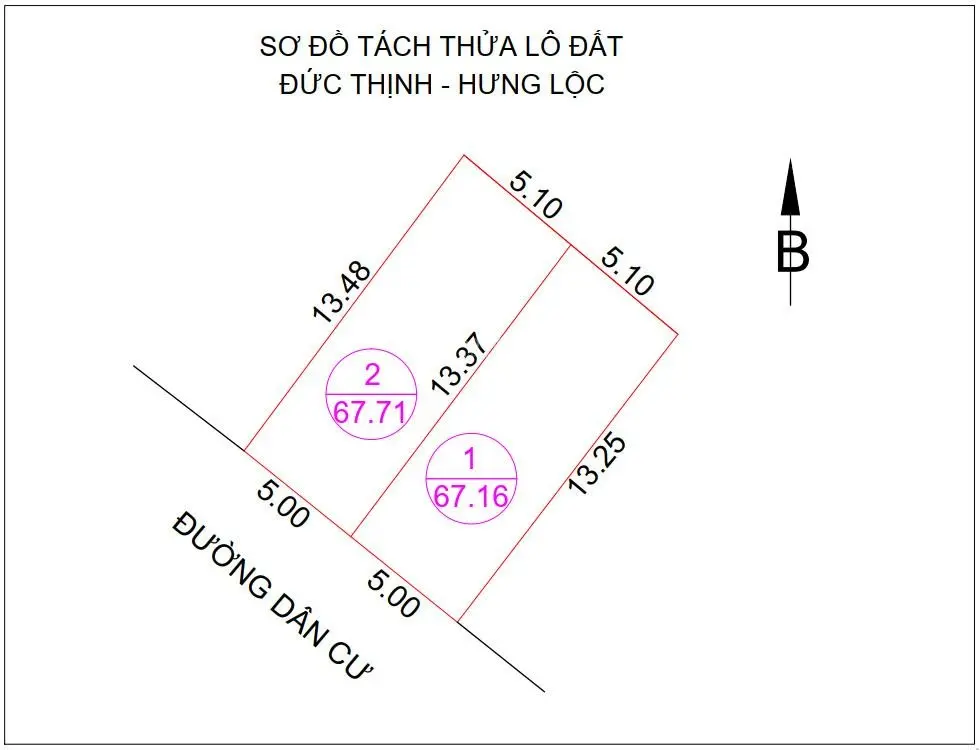 Bán nhanh 2 lô đất tại xã Hưng Lộc diện tích đẹp bìa đẹp nở hậu giá chỉ hơn 700 triệu