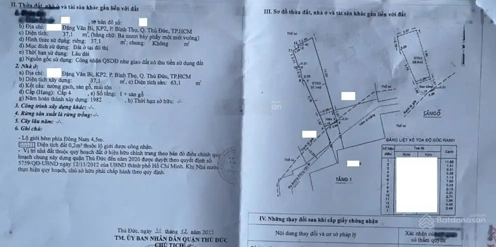 Bán nhà hẻm Bình Thọ, 10m ra hẻm xe hơi, 30m ra mặt tiền Đặng Văn Bi