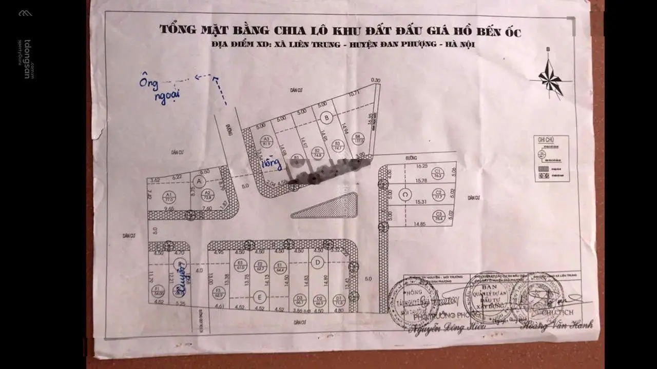 Em cần bán gấp lô góc 2 mặt tiền 60,5m2 ở Liên Trung - Đan Phượng - Hà Nội