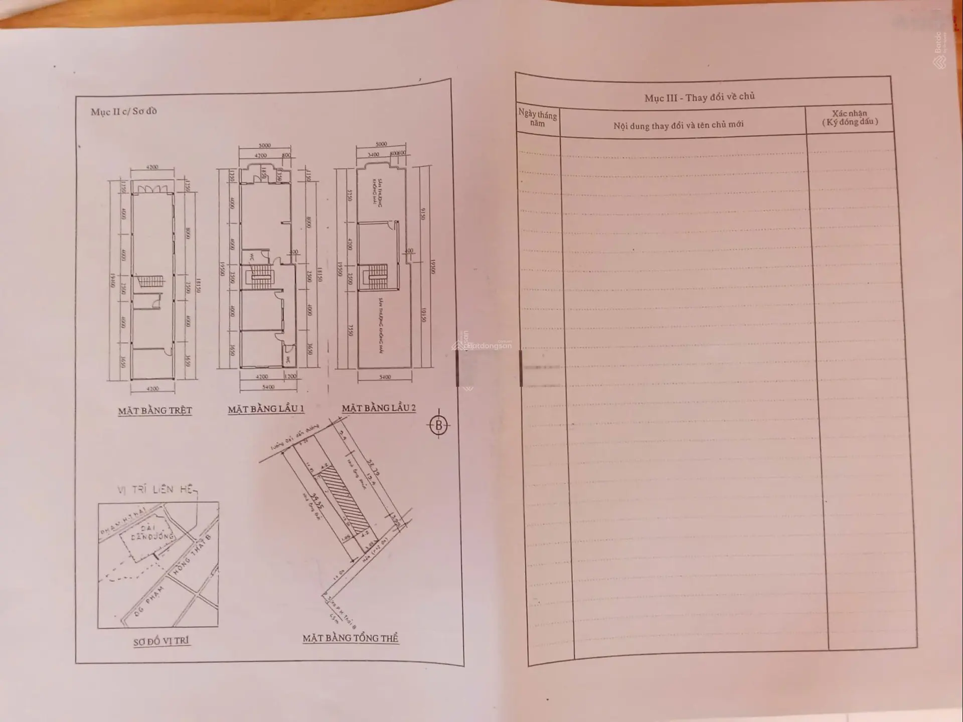 Bán nhà 1T2L hẻm 105 Ngô Đức Kế F7 Vũng Tàu, hướng ĐN, DT 190 m2 TC 100% giá 7 tỷ 250 triệu VNĐ TL