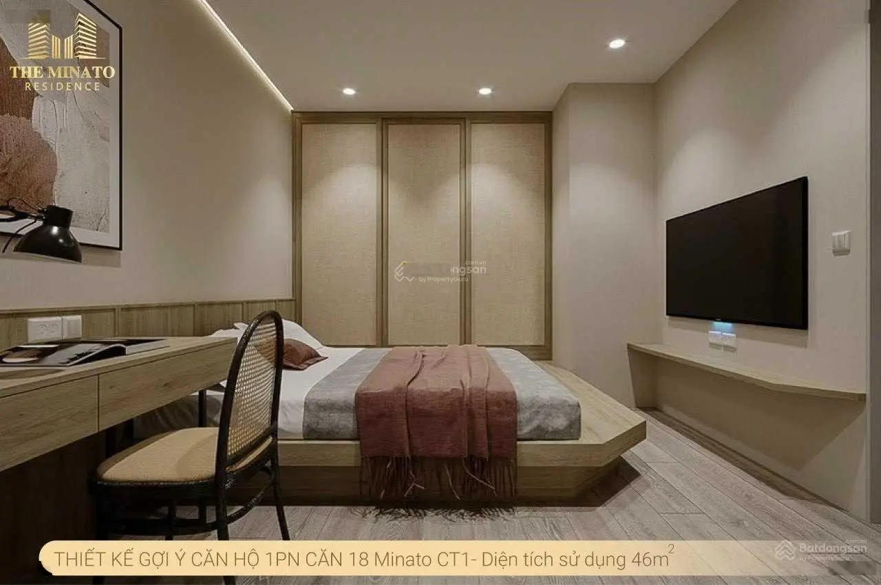 Cần bán căn hộ 1 phòng ngủ Minato Nhật Bản, nội thất cơ bản, 53 m2, view thành phố. Giá 2,x tỷ