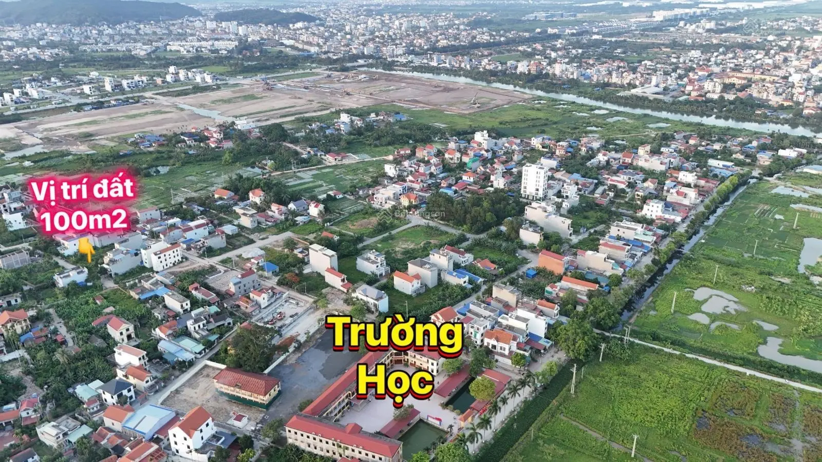 Chính chủ gửi bán 100m2 ngang 5m đường rộng 9m tại Hoa Động , Thuỷ Nguyên , nằm giữa 2 khu đô thị