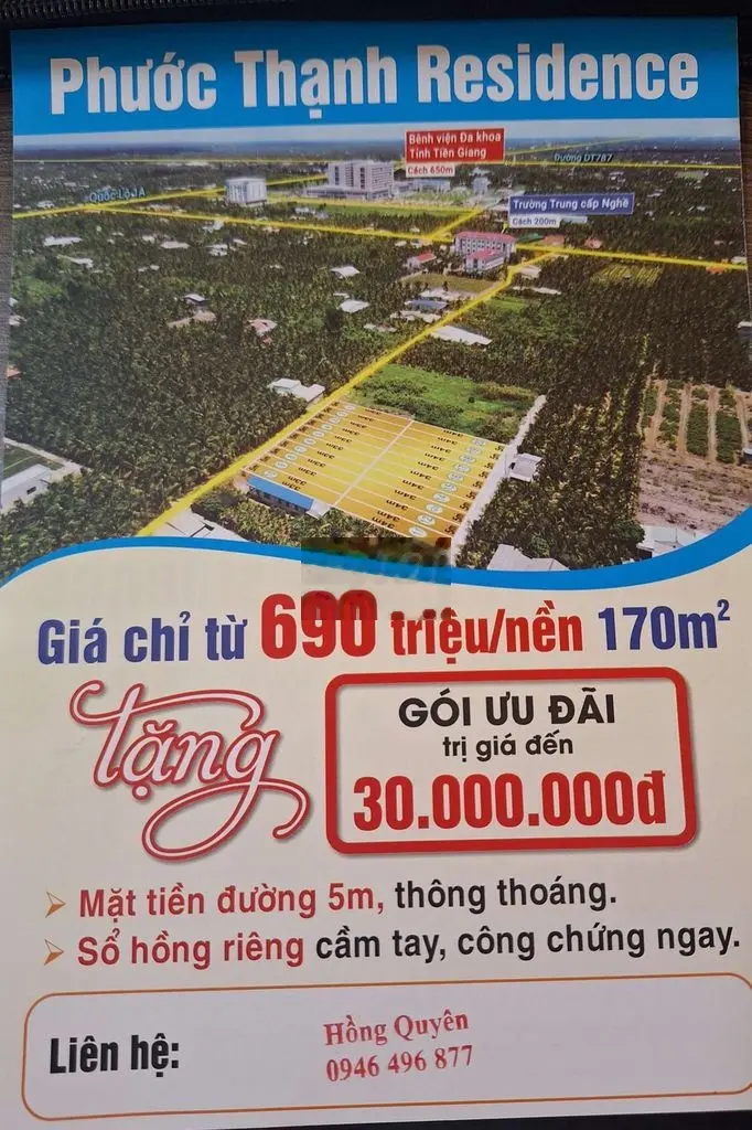 Siêu phẩm đất nền Phước Thạnh Residence Mỹ Tho