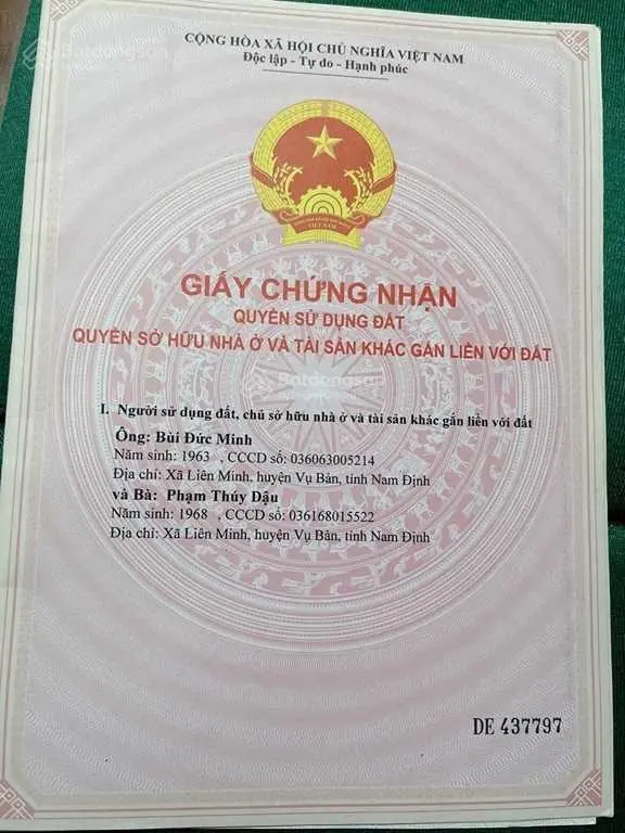 ĐẤT ĐẸP GIÁ TỐT - CHÍNH CHỦ CẦN BÁN NHANH LÔ LIỀN KỀ ĐẸP tại xã Tuy Lộc, Hậu Lộc,Thanh Hóa