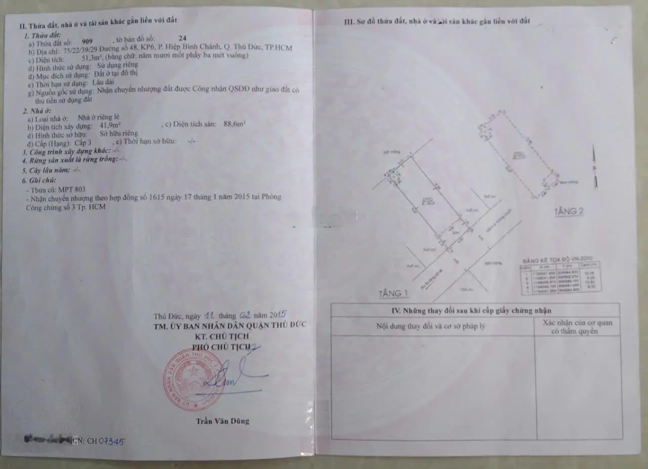 Bán nhà riêng SHCC tại Đường 48, Phường Hiệp Bình Chánh, Thủ Đức, Hồ Chí Minh, giá 4,7 tỷ, 51,3 m2