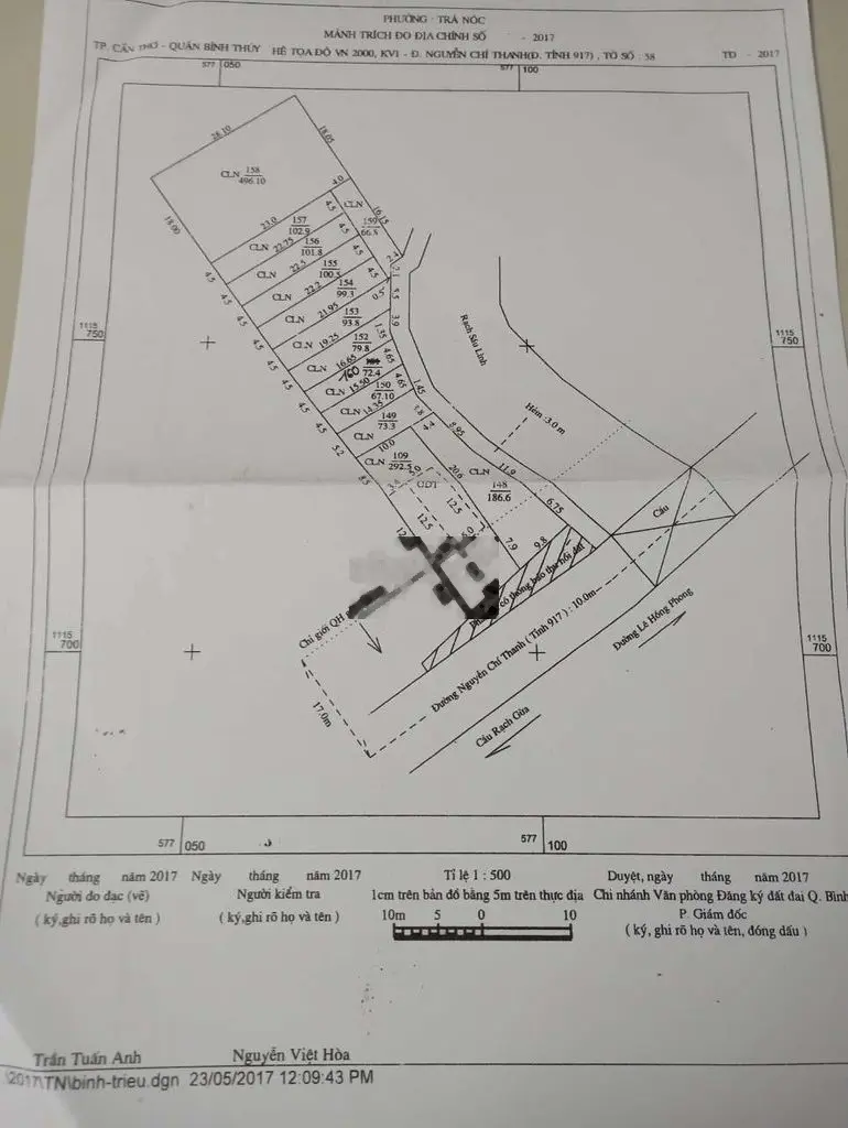 Bán nền 73m2 mặt tiền hẻm 4 cách Nguyễn Chí Thanh 30m