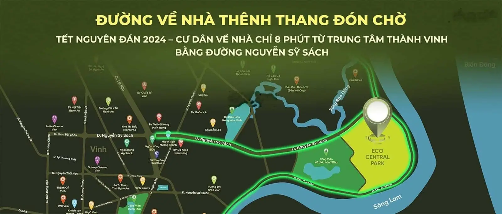 Bán lô góc độc quyền giỏ hàng phân khu campus dự án Ecopark Vinh