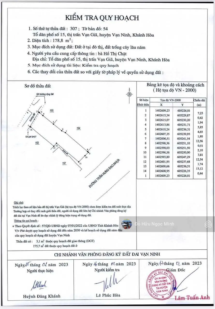 5,19tỷ sở hữu ngay lô mặt biển Trần Hưng Đạo Vạn Giã, Vạn Ninh trị giá 178.8m2