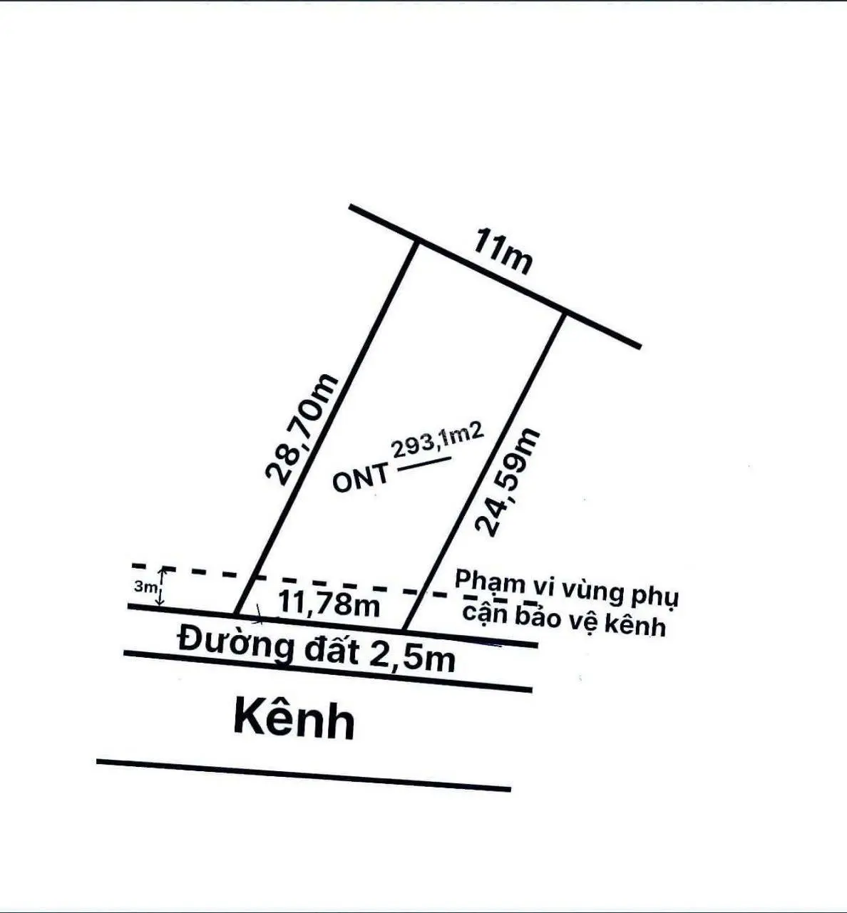 Đất thổ cư gần UB xã Bình Lãng, Tân Trụ