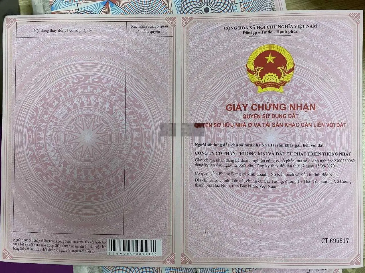 Nhà ở xã hội Chung cư Cát Tường Yên Phong 02 Phòng ngủ - hỗ trợ hồ sơ mua nhà-vay 4,8%/năm full đồ