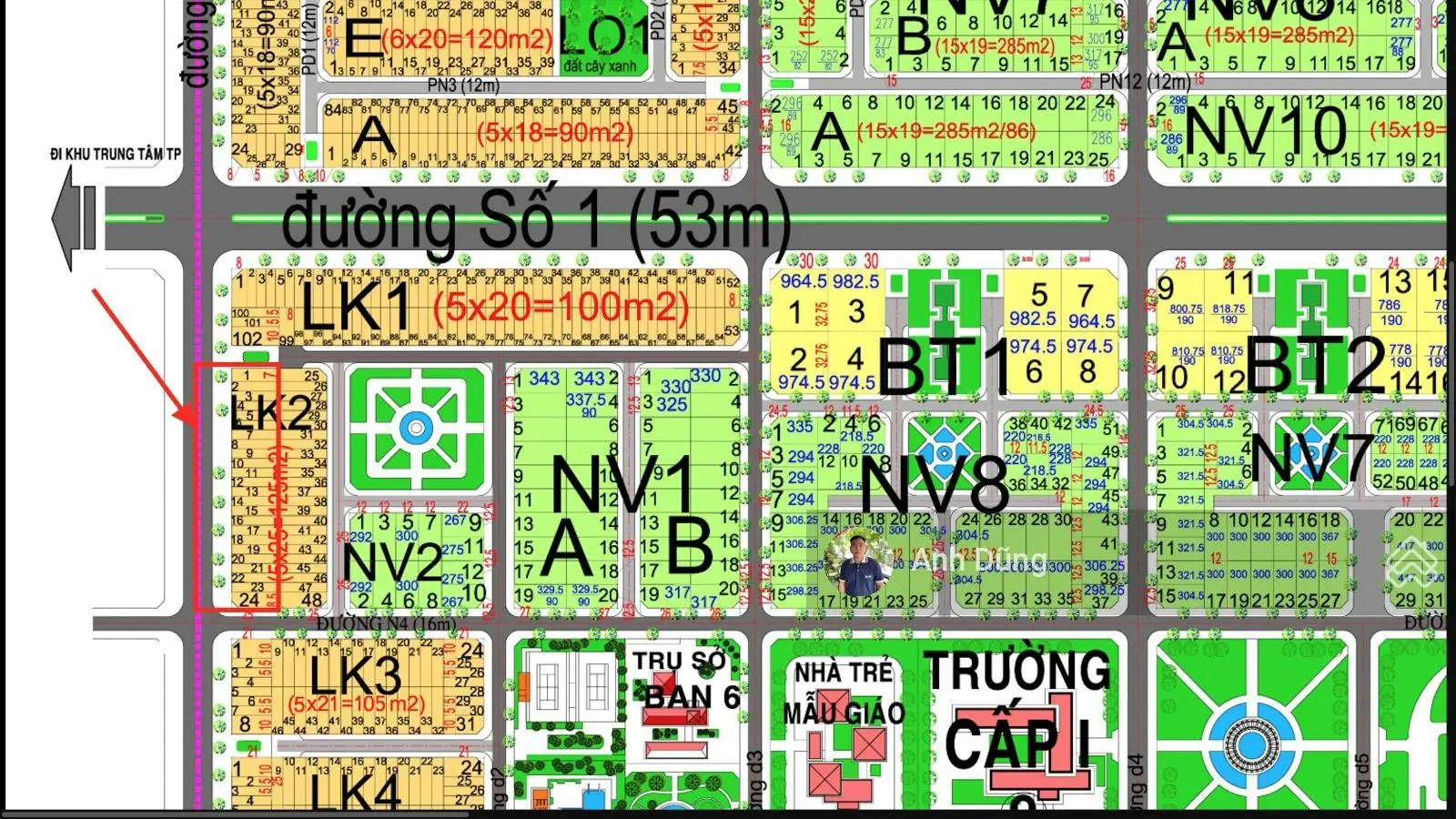 Cần bán lô đất liên kế đường D1 (35m) DT 125m2, dự án HUD Nhơn Trạch, giá rẻ nhất thị trường