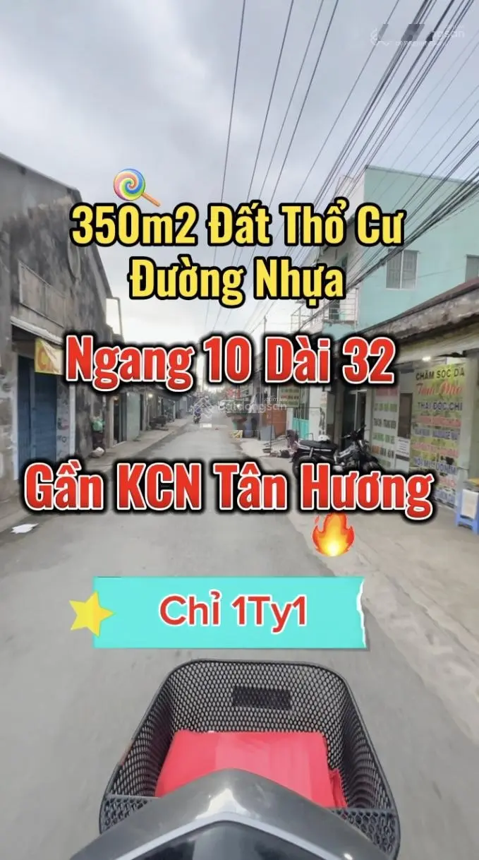 350m2 Đất Thổ Cư Đường Nhựa gần KCN Tân Hương