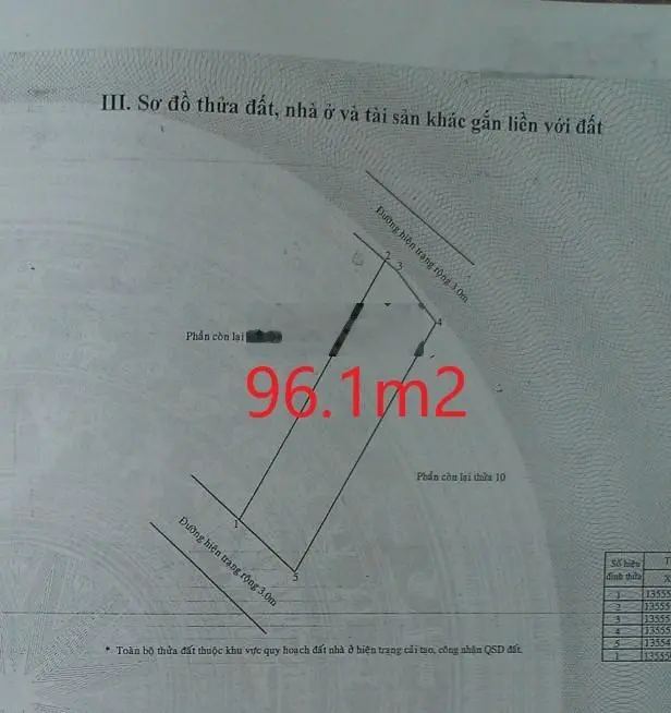 Bán đất CHÍNH CHỦ tổ 12 Hương Lộ, VH, Ngọc Hiệp (Cầu Hộ) - Giá cực chất 1,7 tỷ VND ~ 96,1m2