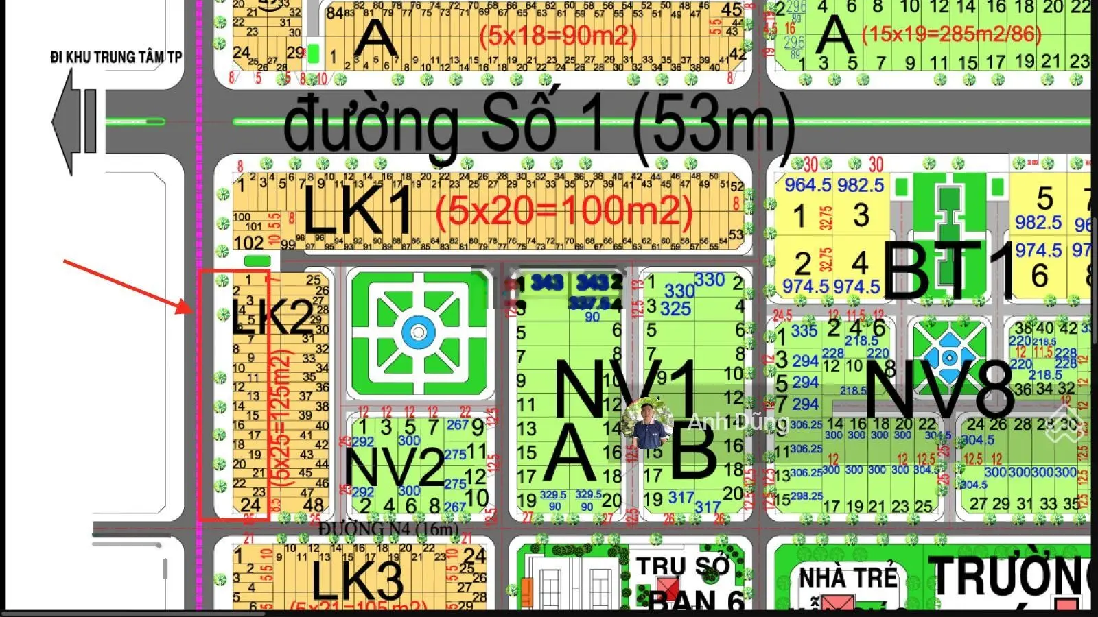 Cần bán lô đất liên kế đường D1 (35m) DT 125m2, dự án HUD Nhơn Trạch, giá rẻ nhất thị trường