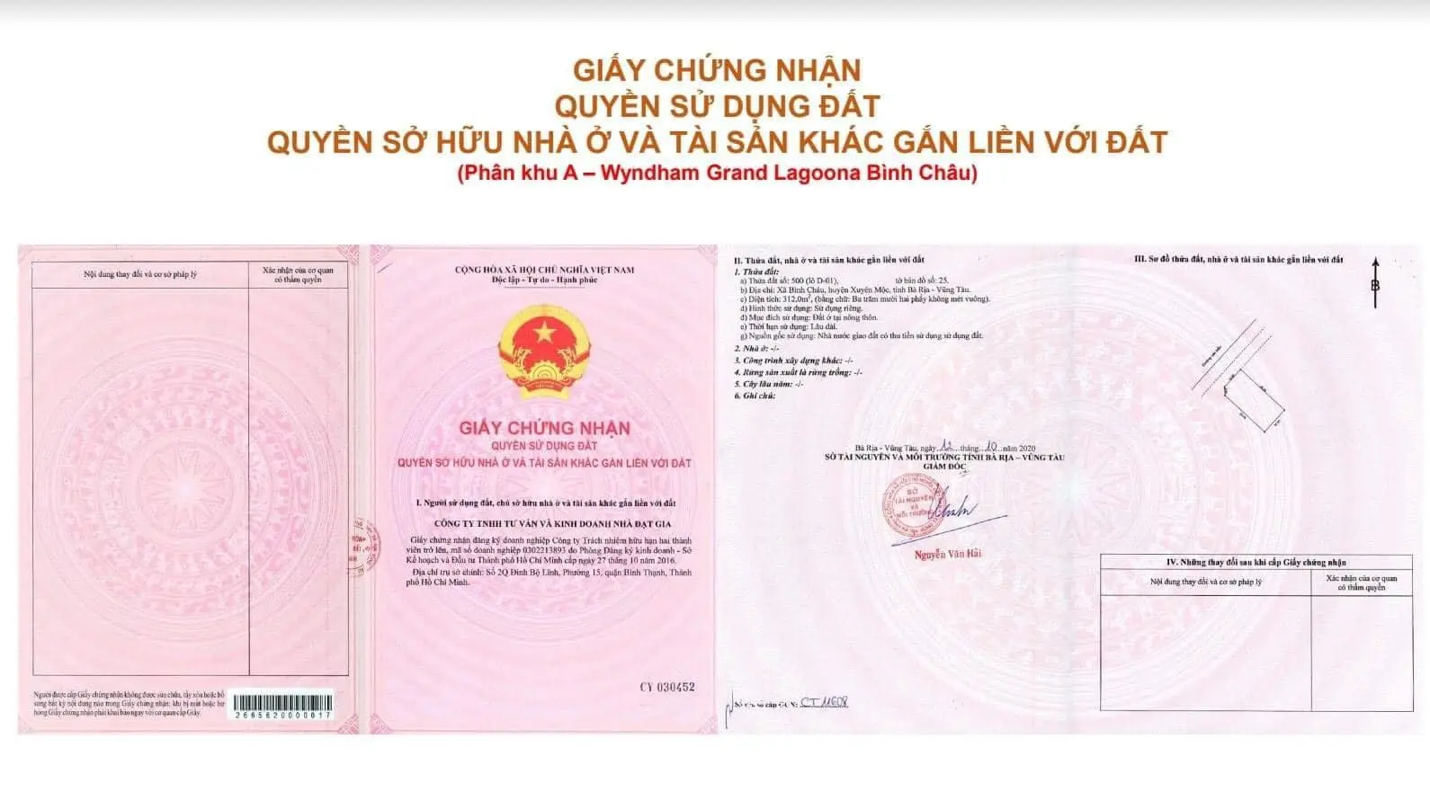 Biệt thự biển sở hữu lâu dài duy nhất Hồ Tràm - Bình Châu, SD riêng, nhận nhà ngay, sổ hồng sẵn