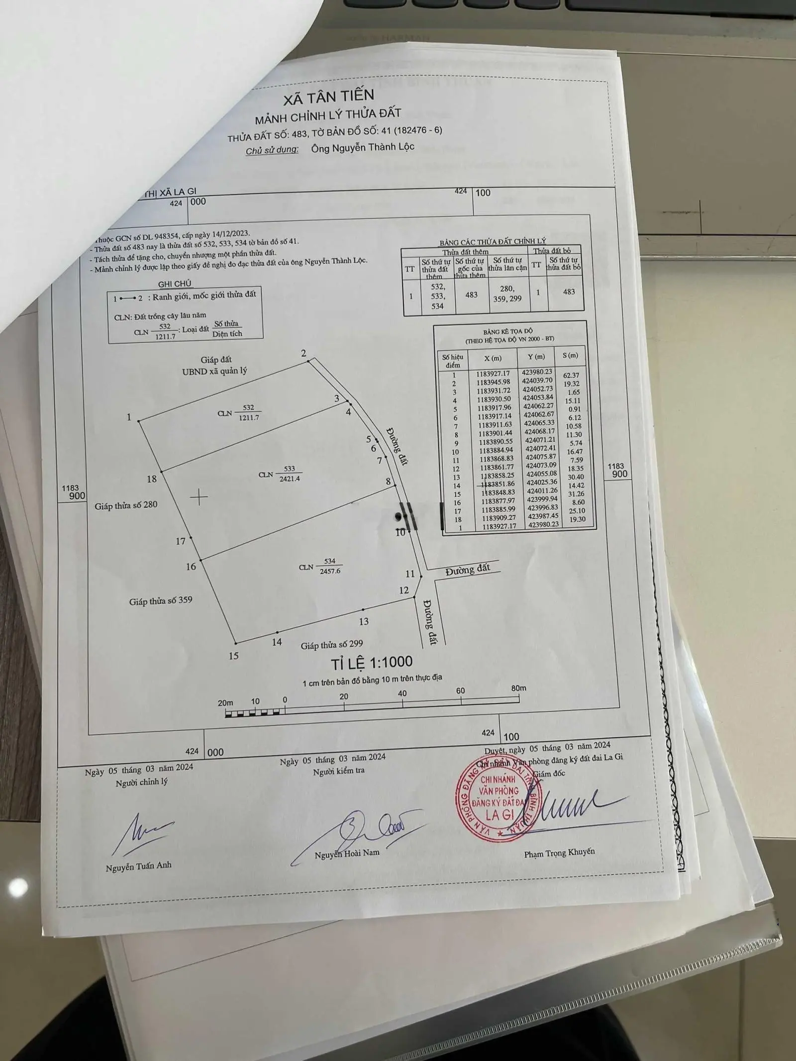 Chính chủ bán lô đất 1.200m2 đất mặt tiền đường Trần Nguyên Hãn quy hoạch có 300m2 đất ở