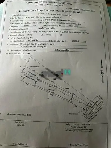 Bán đất lớn hơn 2 héc ta mặt tiền quốc lộ 61C, Phong Điền, Cần Thơ