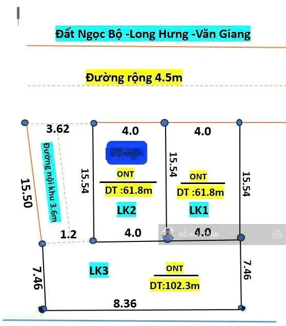 Đất nền Ngọc Bộ Long Hưng Văn Giang, Hưng Yên giá cực chất 2,2 tỷ, 102.3m2