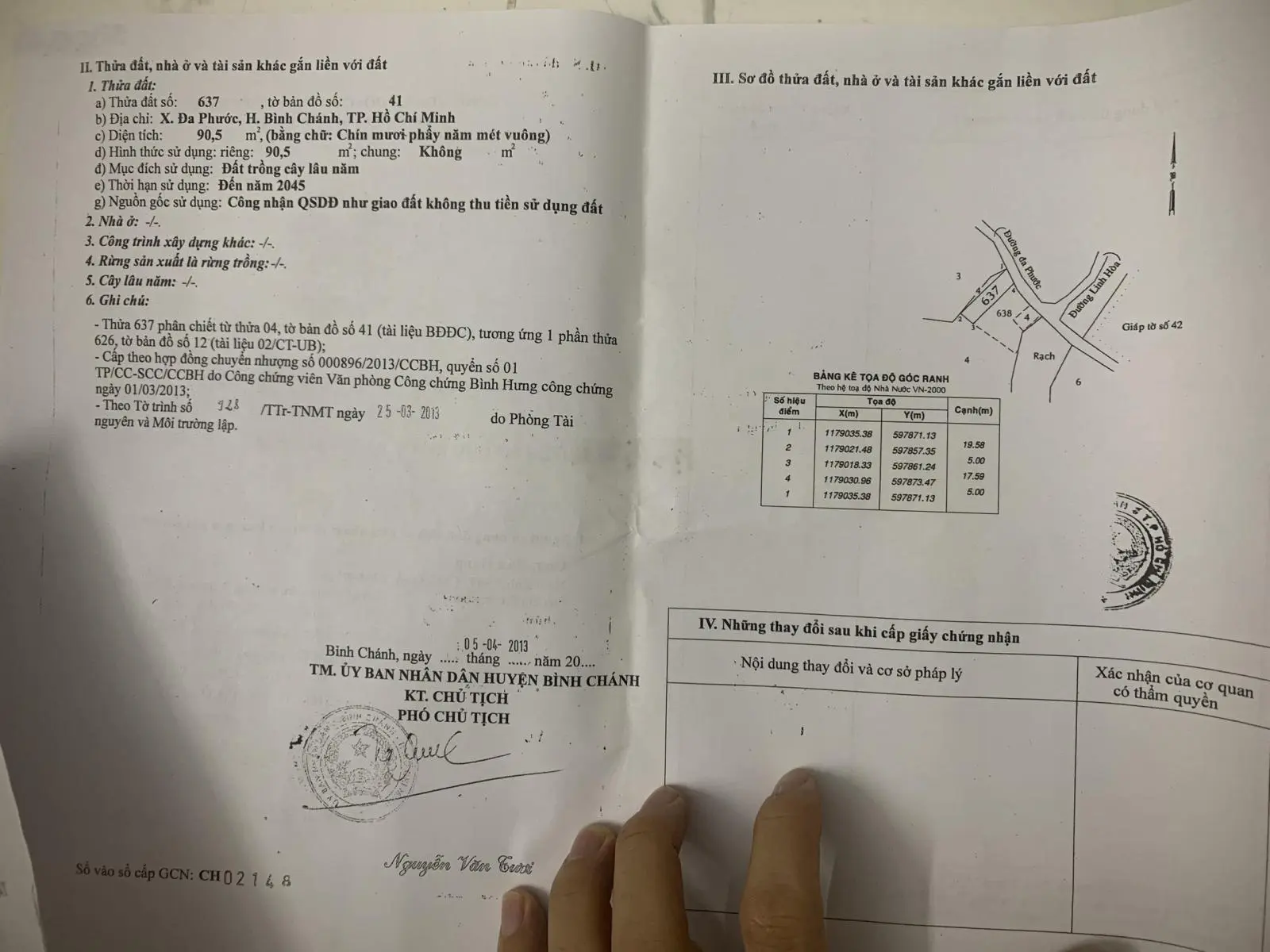 Chính chủ cần bán 2 lô đất mặt tiền đường số 4b, đã tách 2 sổ chính chủ.