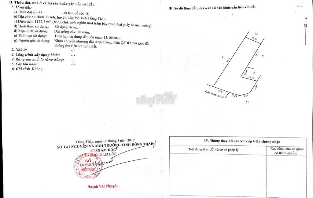 Bán Biệt thự 2 tầng MT QL80, xã Bình Thành, H.Lấp Vò, tỉnh Đồng Tháp