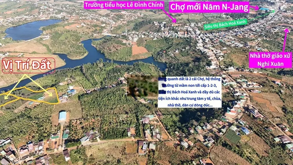 Bán đất view hồ tại xã Đắk N'rung Gia Nghĩa có 320m mặt tiền đường