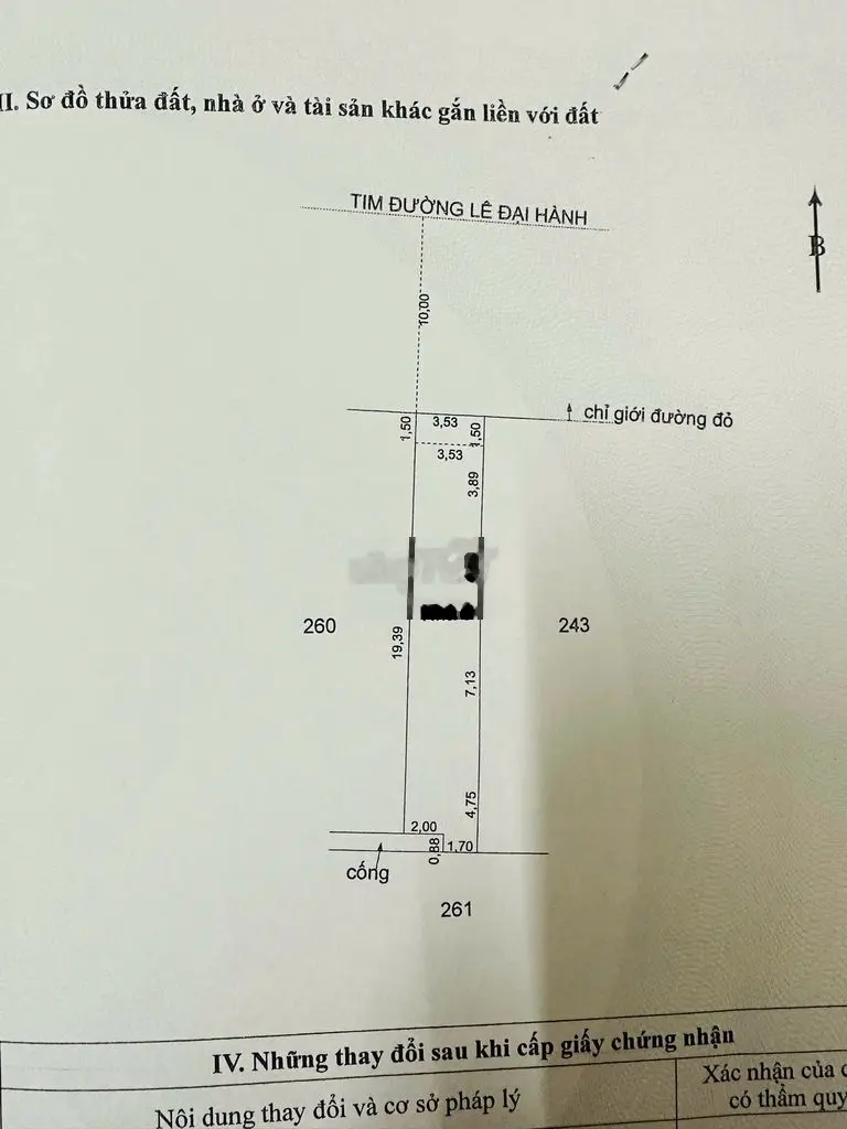 Chính chủ cần bán nhanh nhà 1 lầu Mặt Tiền đường Lê Đại Hành, Phường 1