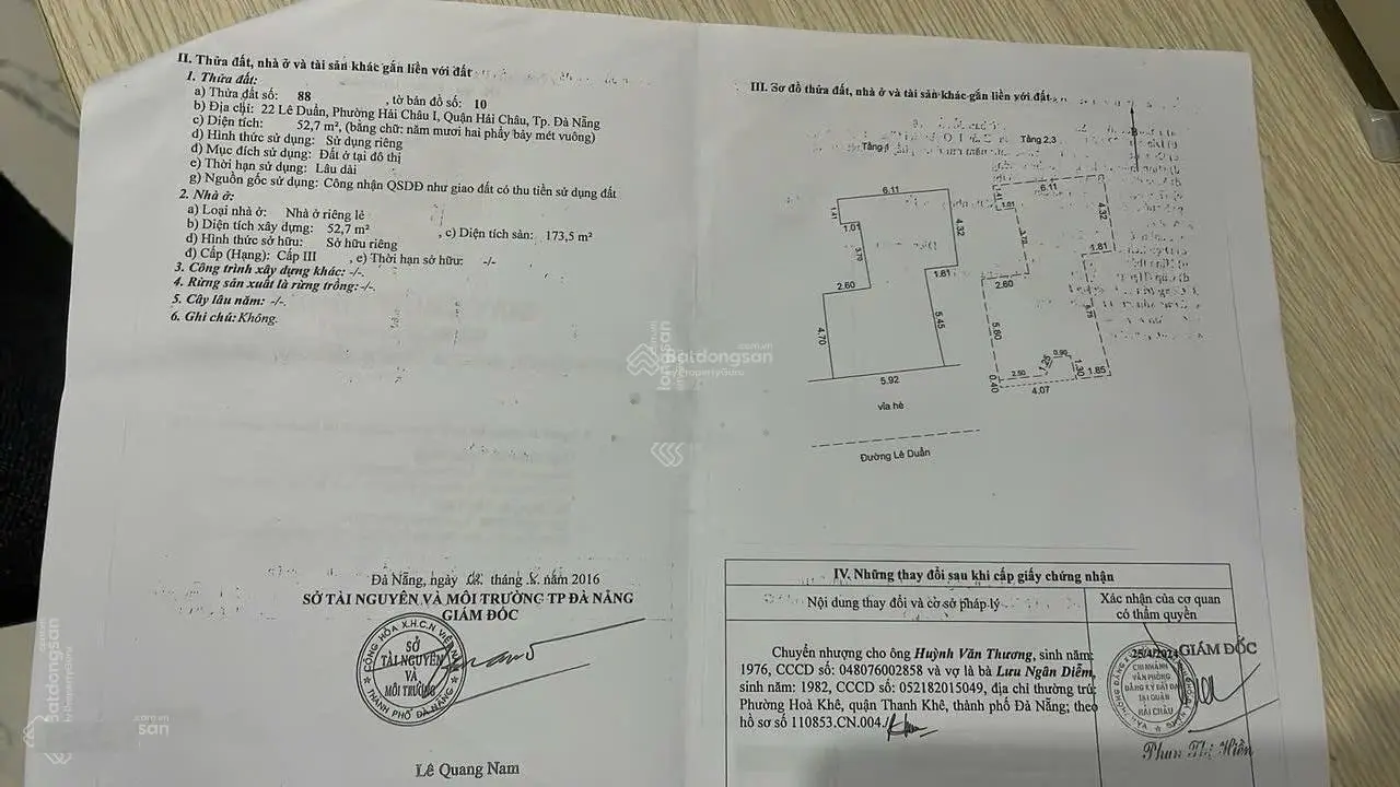 Bán nhà 3 tầng MT Lê Duẩn trung tâm thành phố