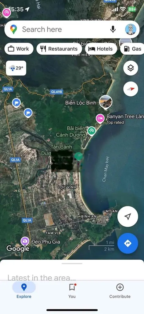 đất ngay laguna Chân Mây