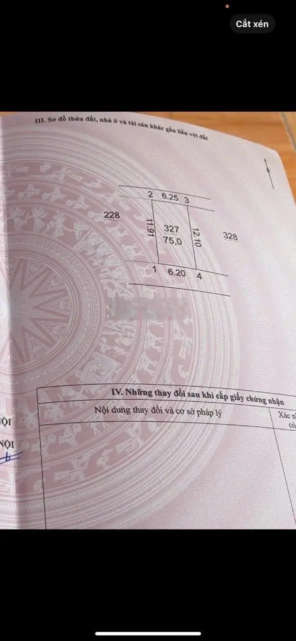 Bán đất Võng Xuyên 2 thoáng trước sau, ô tô vào đất, 10m ô tô tránh ngắm hồ, DT 75m2, giá 1,85 tỷ